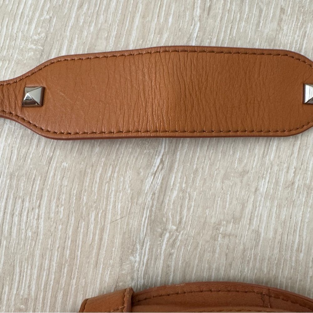 Rebecca Minkoff Skylar Woven Leather Crossbody Bag Tan - Picture 14 of 16